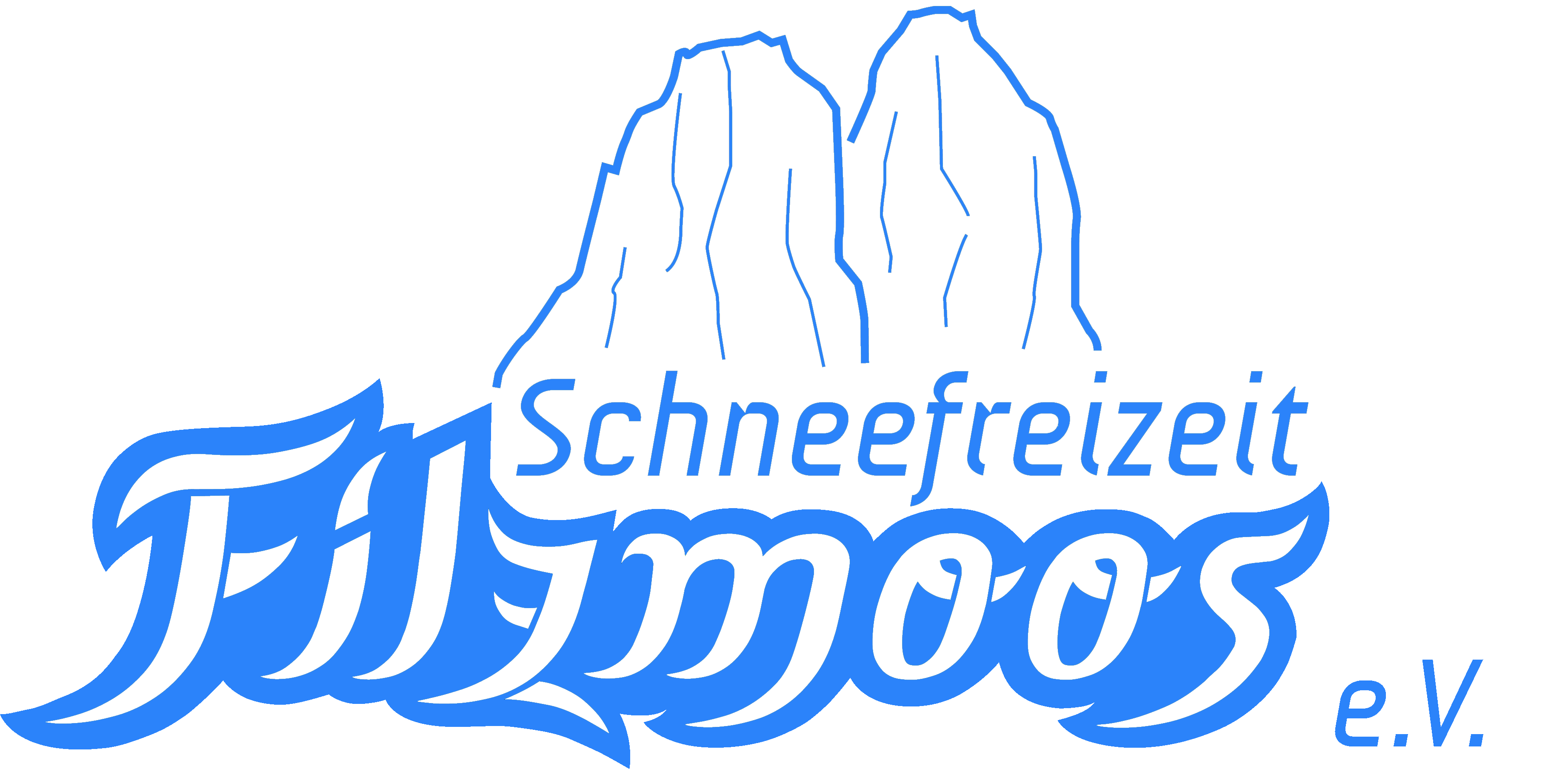 Schneefreizeit Filzmoos e.V. Logo, hellblau auf weißem Hintergrund mit stilisierter Bischofsmütze